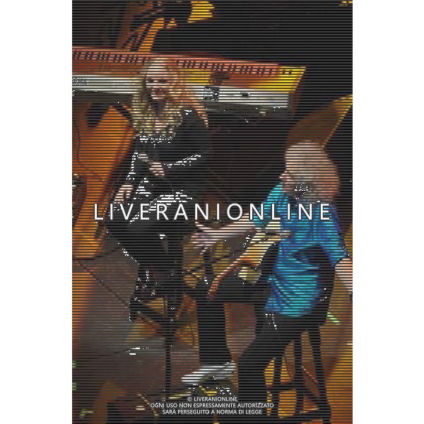 Brian May and Kerry Ellis at City Rocks at the Royal Albert Hall, in support of Coram, the world\'s oldest children\'s charity which is celebrating its 275th birthday this year ag aldol iverani sas only italy