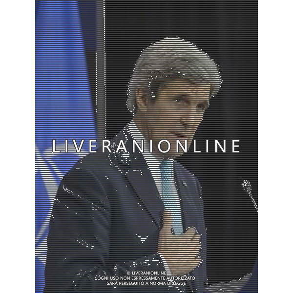 US Secretary of State John Kerry holds press conference after a Nato-Ukraine Foreign Ministers meeting in Brussels, Belgium on 01.04.2014 NATO is suspending all cooperation with Russia on civilian and military matters, the alliance\'s foreign ministers said, raising also the possibility of deployments as part of their response to the Ukrainian crisis. by Wiktor Dabkowski AG ALDO LIVERANI SAS ONLY ITALY
