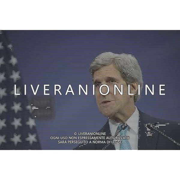 US Secretary of State John Kerry holds press conference after a Nato-Ukraine Foreign Ministers meeting in Brussels, Belgium on 01.04.2014 NATO is suspending all cooperation with Russia on civilian and military matters, the alliance\'s foreign ministers said, raising also the possibility of deployments as part of their response to the Ukrainian crisis. by Wiktor Dabkowski AG ALDO LIVERANI SAS ONLY ITALY