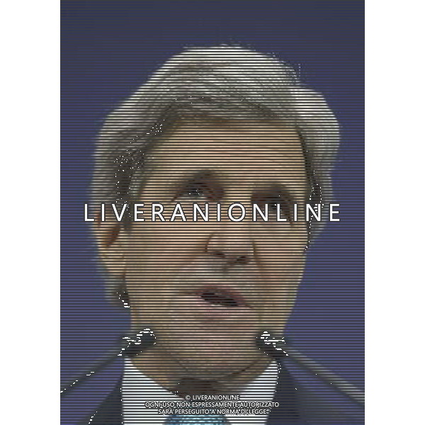 US Secretary of State John Kerry holds press conference after a Nato-Ukraine Foreign Ministers meeting in Brussels, Belgium on 01.04.2014 NATO is suspending all cooperation with Russia on civilian and military matters, the alliance\'s foreign ministers said, raising also the possibility of deployments as part of their response to the Ukrainian crisis. by Wiktor Dabkowski AG ALDO LIVERANI SAS ONLY ITALY