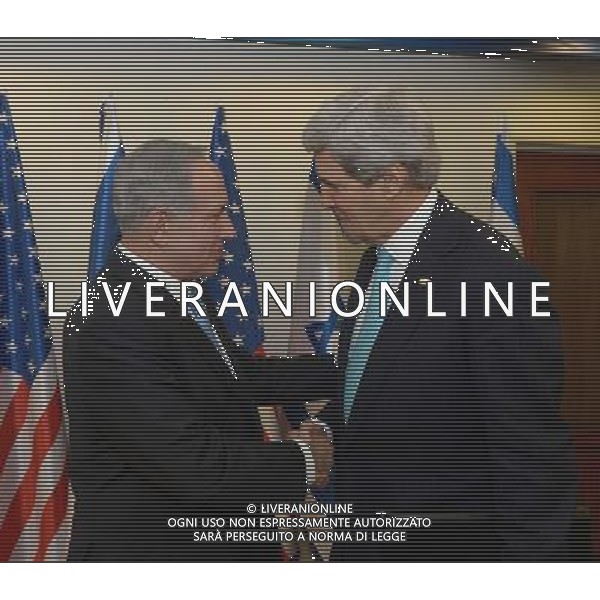 Meeting of Prime Minister Benjamin Netanyahu with US Secretary of State John Kerry in Jerusalem. Photo: Amos Ben Gershom GPO AG ALDO LIVERANI SAS ONLY ITALY