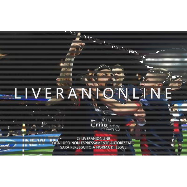 Joie Ezequiel LAVEZZI - 02.04.2014 - Paris Saint Germain / Chelsea - 1/4Finale Aller Champions League - Photo : Dave Winter / Icon Sport AG ALDOL IVERANI SAS ONLY ITALY