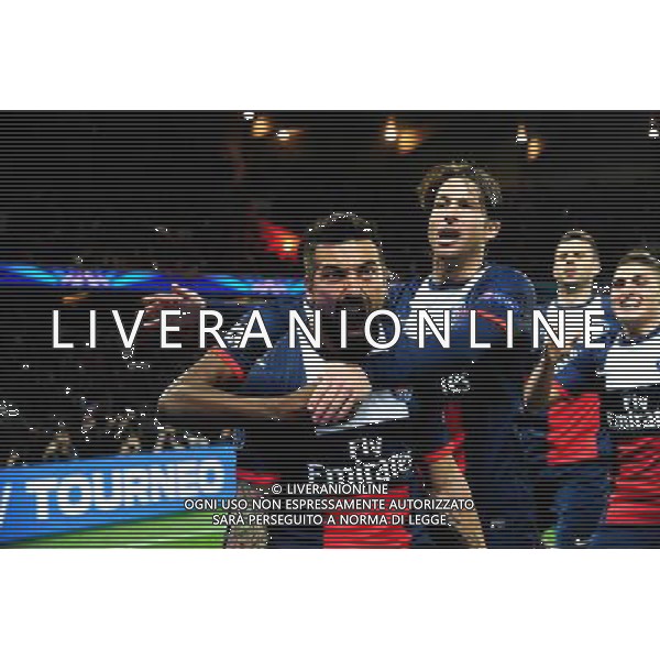 Joie Ezequiel LAVEZZI - 02.04.2014 - Paris Saint Germain / Chelsea - 1/4Finale Aller Champions League - Photo : Dave Winter / Icon Sport AG ALDOL IVERANI SAS ONLY ITALY
