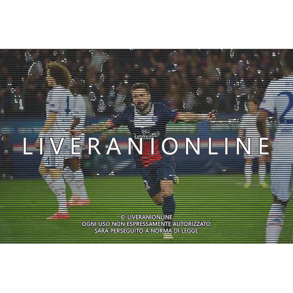 Joie Ezequiel LAVEZZI - 02.04.2014 - Paris Saint Germain / Chelsea - 1/4Finale Aller Champions League - Photo : Dave Winter / Icon Sport AG ALDOL IVERANI SAS ONLY ITALY