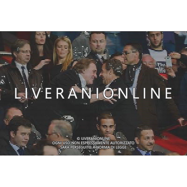 Gerard DEPARDIEU / Nicolas SARKOZY / Malik BENTALHA - 02.04.2014 - Paris Saint Germain / Chelsea - 1/4Finale Aller Champions League - Photo : Dave Winter / Icon Sport AG ALDOL IVERANI SAS ONLY ITALY