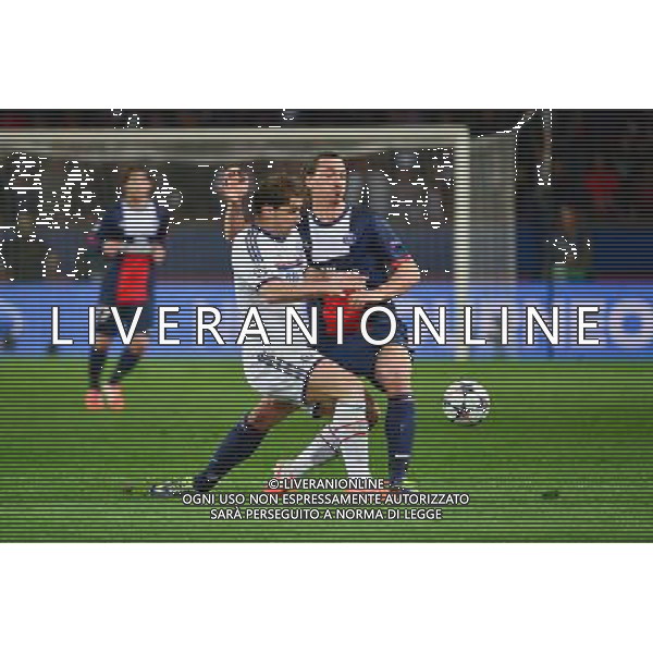 Branislav IVANOVIC / Zlatan IBRAHIMOVIC - 02.04.2014 - Paris Saint Germain / Chelsea - 1/4Finale Aller Champions League Photo : Dave Winter / Icon Sport AG ALDO LIVERANI SAS ONLY ITALY