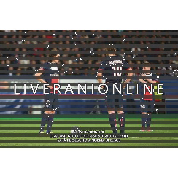 Edinson CAVANI / Zlatan IBRAHIMOVIC - 02.04.2014 - Paris Saint Germain / Chelsea - 1/4Finale Aller Champions League Photo : Dave Winter / Icon Sport AG ALDO LIVERANI SAS ONLY ITALY