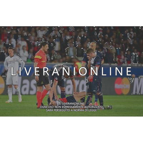 Blessure Zlatan IBRAHIMOVIC - 02.04.2014 - Paris Saint Germain / Chelsea - 1/4Finale Aller Champions League Photo : Dave Winter / Icon Sport AG ALDO LIVERANI SAS ONLY ITALY