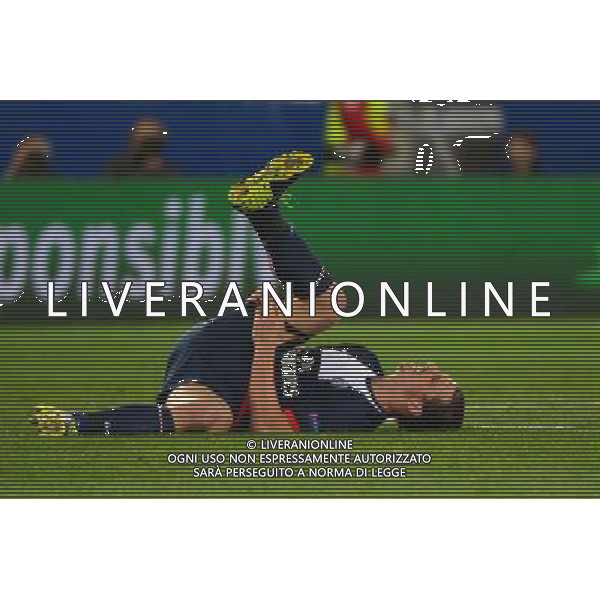 Blessure Zlatan IBRAHIMOVIC - 02.04.2014 - Paris Saint Germain / Chelsea - 1/4Finale Aller Champions League Photo : Dave Winter / Icon Sport AG ALDO LIVERANI SAS ONLY ITALY