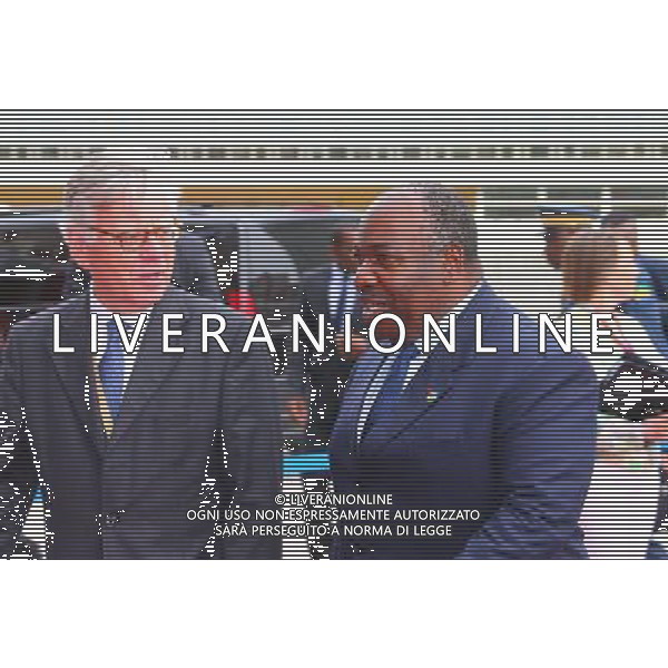 (140402) -- BRUSSELS, April 2, 2014 () -- President of Gabon Ali Bongo Ondimba arrives at EU-Africa Summit at the EU headquarters in Brussels, capital of Belgium, April 2, 2014. (/Gong Bing) (ypf) ©photoshot/AGENZIA ALDO LIVERANI SAS - ITALY ONLY - EDITORIAL USE ONLY - Vertice UE-Africa presso la sede dell\'Unione europea a Bruxelles, capitale del Belgio, 2 APRILE 2014.