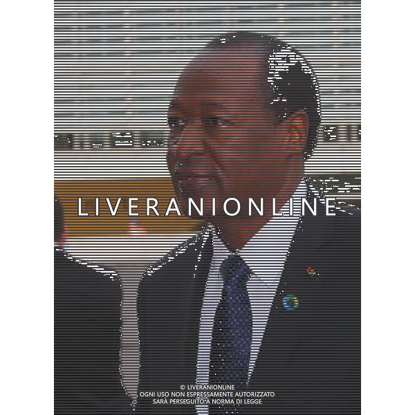 (140402) -- BRUSSELS, April 2, 2014 () -- President of Burkina Faso Blaise Compaore arrives at EU-Africa Summit at the EU headquarters in Brussels, capital of Belgium, April 2, 2014. (/Gong Bing) (ypf) ©photoshot/AGENZIA ALDO LIVERANI SAS - ITALY ONLY - EDITORIAL USE ONLY - Vertice UE-Africa presso la sede dell\'Unione europea a Bruxelles, capitale del Belgio, 2 APRILE 2014.