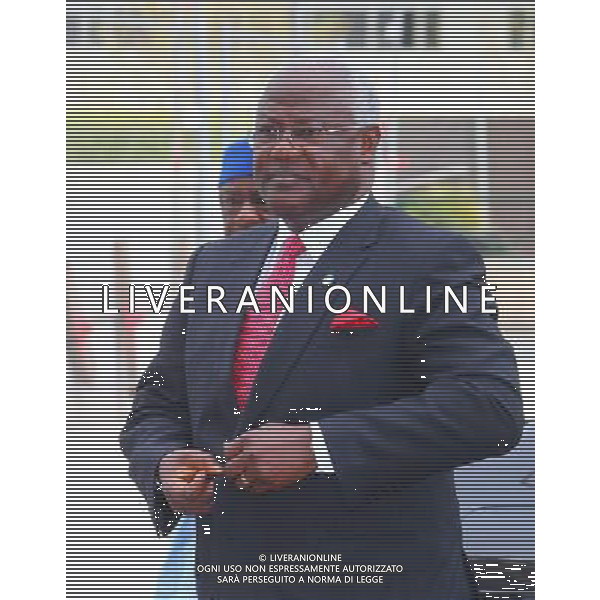 (140402) -- BRUSSELS, April 2, 2014 () -- President of Sierra Leone Ernest Bai Koroma arrives at EU-Africa Summit at the EU headquarters in Brussels, capital of Belgium, April 2, 2014. (/Gong Bing) (ypf) ©photoshot/AGENZIA ALDO LIVERANI SAS - ITALY ONLY - EDITORIAL USE ONLY - Vertice UE-Africa presso la sede dell\'Unione europea a Bruxelles, capitale del Belgio, 2 APRILE 2014.
