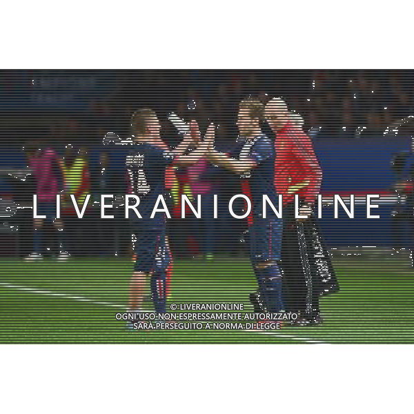 Blessure de Marco VERRATTI / Yohan CABAYE - 02.04.2014 - Paris Saint Germain / Chelsea - 1/4Finale Aller Champions League - Photo : Dave Winter / Icon Sport AG ALDO LIVERANI SAS ONLY ITALY