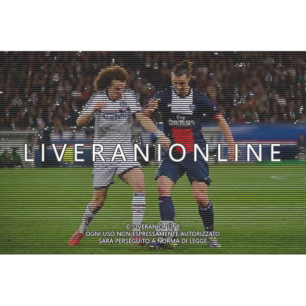 David LUIZ / Blaise MATUIDI - 02.04.2014 - Paris Saint Germain / Chelsea - 1/4Finale Aller Champions League - Photo : Dave Winter / Icon Sport AG ALDO LIVERANI SAS ONLY ITALY