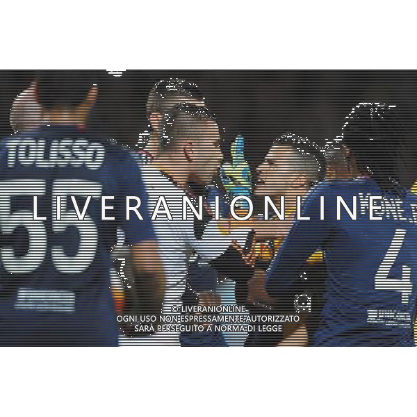 Altercation Anthony LOPES / GIOVINCO - 03.02.2014 - Lyon / Juventus Turin - 1/4Finale Aller Ligue Europa Photo : Jean Paul Thomas / Icon Sport /AGENZIA ALDO LIVERANI SAS - ITALY ONLY - EDITORIAL USE ONLY - LIONE Vs JUVENTUS ANDATA QUARTI DI FINALE UEFA EUROPA LEAGUE 03 MARZO 2014