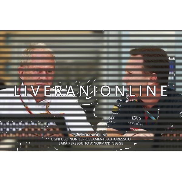 (L to R): Dr Helmut Marko (AUT) Red Bull Motorsport Consultant with Christian Horner (GBR) Red Bull Racing Team Principal. 04.04.2014. Formula 1 World Championship, Rd 3, Bahrain Grand Prix, Sakhir, Bahrain, Practice Day - www.xpbimages.com, EMail: requests@xpbimages.com - copy of publication required for printed pictures. Every used picture is fee-liable. © Copyright: Batchelor / XPB Images AG ALDO LIVERANI SAS ONLY ITALY