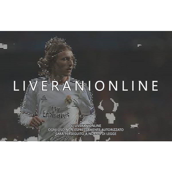 (140403) -- MADRID, April 3, 2014 () -- Real Madrid\'s Luka Modric is seen during the UEFA Champions League quarter-final first leg match against Dortmund at Santiago Bernabeu stadium in Madrid, Spain, April 2, 2014. Real Madrid won the match by 3-0. (/Xie Haining) ©PHOTOSHOT/AGENZIA ALDO LIVERANI SAS - ITALY ONLY - EDITORIAL USE ONLY