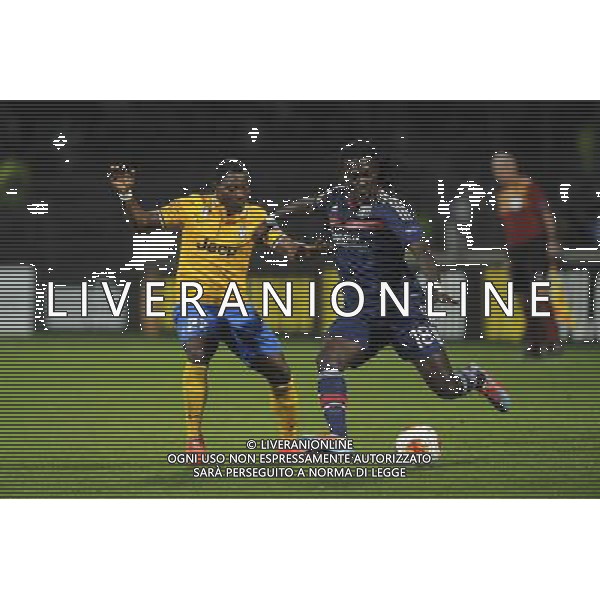 Kwadwo Asamoah / Bafetimbi GOMIS - 03.02.2014 - Lyon / Juventus Turin - 1/4Finale Aller Ligue Europa Photo : Jean Paul Thomas / Icon Sport *** Local Caption *** AG ALDOLIVERANI SAS ONLYITALY *** Local Caption ***