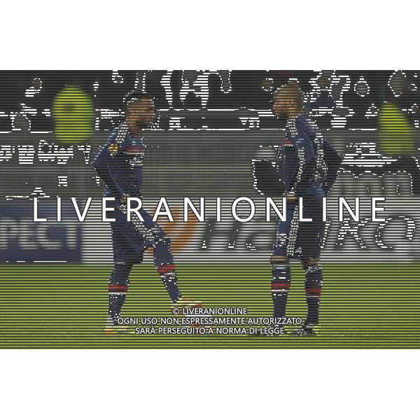 Alexandre LACAZETTE / Jimmy BRIAND - 03.02.2014 - Lyon / Juventus Turin - 1/4Finale Aller Ligue Europa Photo : Jean Paul Thomas / Icon Sport *** Local Caption *** AG ALDOLIVERANI SAS ONLYITALY *** Local Caption ***
