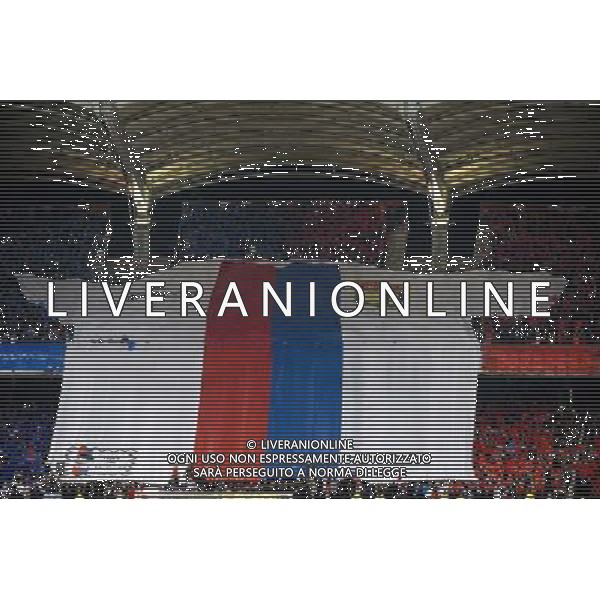 MAILLOT GEANT - 03.02.2014 - Lyon / Juventus Turin - 1/4Finale Aller Ligue Europa Photo : Jean Paul Thomas / Icon Sport *** Local Caption *** AG ALDOLIVERANI SAS ONLYITALY *** Local Caption ***