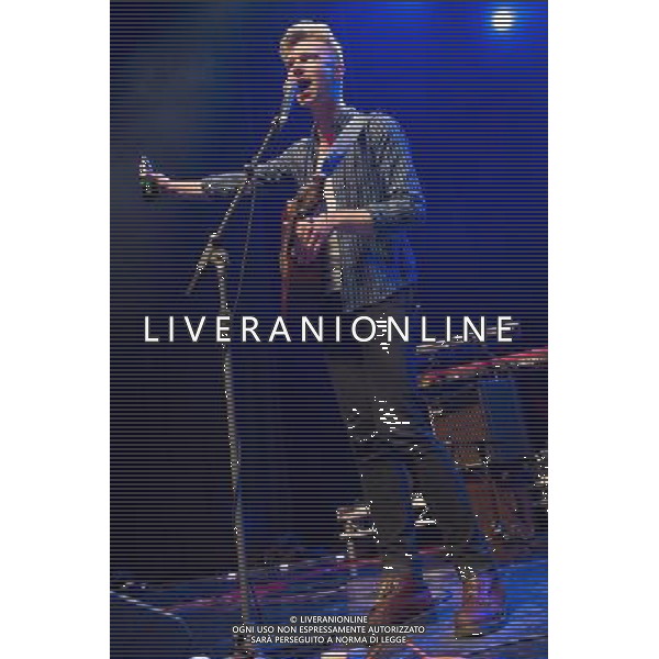 Skinny Lister - Daniel Heptinstall - Vocals, guitar, stomp box, opening for Boy George and performing live in concert at the Indigo 2, Greenwich, London, United Kingdom Date: 03/04/2014 ©photoshot/AGENZIA ALDO LIVERANI SAS - ITALY ONLY - EDITORIAL USE ONLY