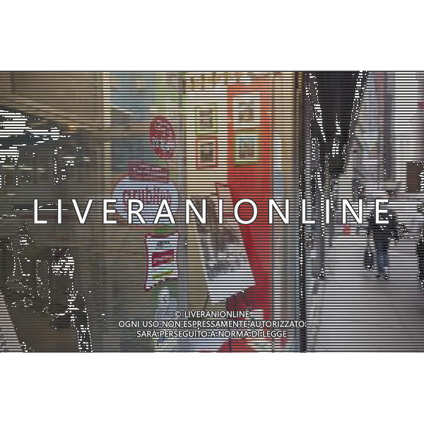 Stickers for Seamless and GrubHub internet food delivery services are seen on the window of a restaurant in New York on Friday, April 4, 2014. GrubHub, which merged with Seamless last year, debuted its initial public offering today on the New York Stock Exchange offering 7.4 million shares at $26 per share. The stock soon surged to $38 per share valuing the company at almost $200 million. ©photoshot/AGENZIA ALDO LIVERANI SAS - ITALY ONLY - EDITORIAL USE ONLY