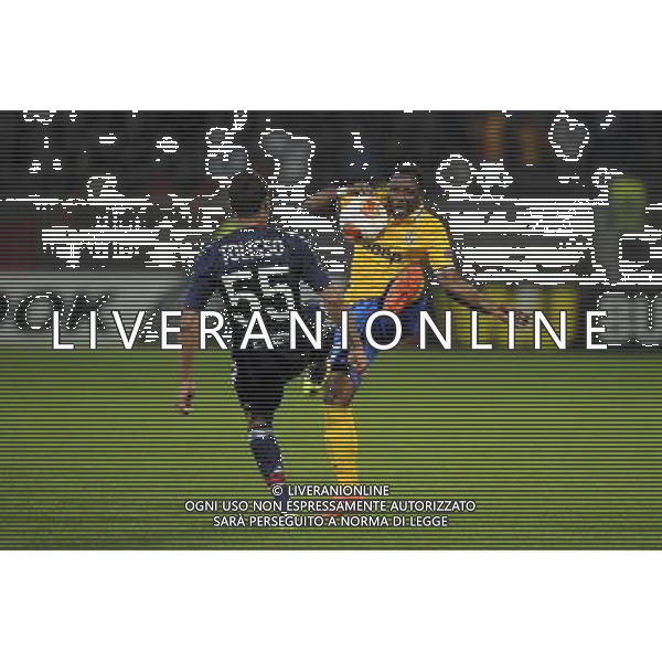 Corentin TOLISSO / Kwadwo Asamoah - 03.02.2014 - Lyon / Juventus Turin - 1/4Finale Aller Ligue Europa Photo : Jean Paul Thomas / Icon Sport ag aldo liverani sas only italy