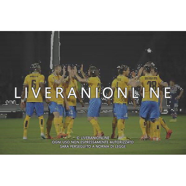 Joie equipe Juventus - 03.02.2014 - Lyon / Juventus Turin - 1/4Finale Aller Ligue Europa Photo : Jean Paul Thomas / Icon Sport ag aldo liverani sas only italy