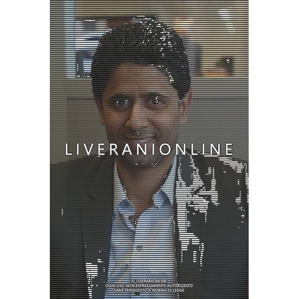 NASSER AL KHELAIFI - 03.04.2014 - Enregistrement emission Luis Attaque - RMC Photo : Jean Marc Haedrich / Visual / Icon Sport AG ALDO LIVERANI SAS ONLY ITALY