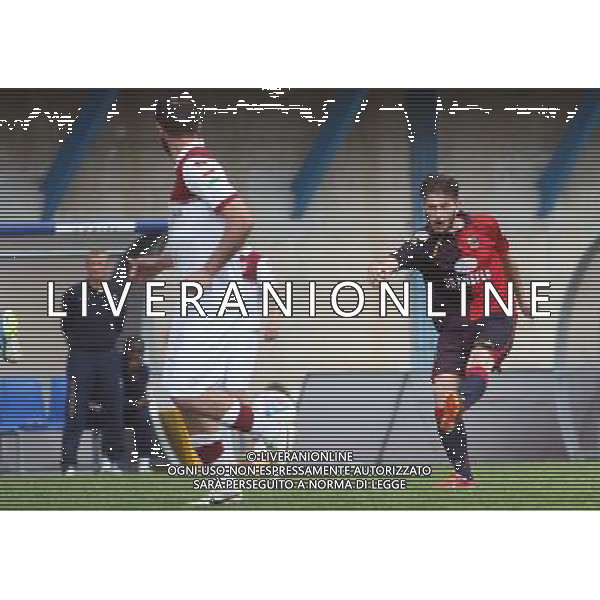 tiro di galuppini CALCIO LEGA PRO 1:LUMEZZANE-REGGIANA.lumezzane(Bs) 06/04/2014 ph Fotolive/Guitti Alessio AG ALDO LIVERANI SAS