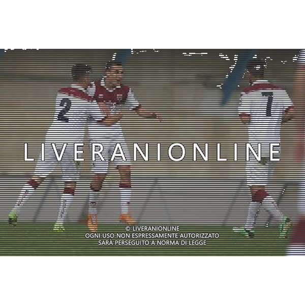 esultanza reggiana CALCIO LEGA PRO 1:LUMEZZANE-REGGIANA.lumezzane(Bs) 06/04/2014 ph Fotolive/Guitti Alessio AG ALDO LIVERANI SAS