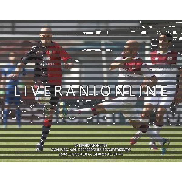 belotti(lumezzane) parola(reggiana) CALCIO LEGA PRO 1:LUMEZZANE-REGGIANA.lumezzane(Bs) 06/04/2014 ph Fotolive/Guitti Alessio AG ALDO LIVERANI SAS
