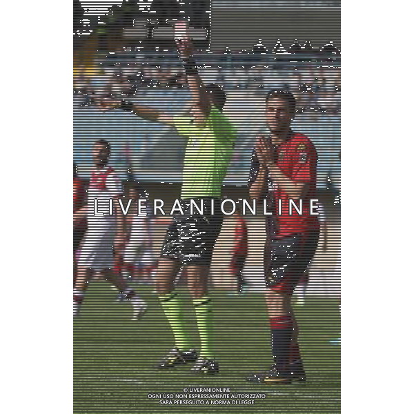 espulsione torregrossa CALCIO LEGA PRO 1:LUMEZZANE-REGGIANA.lumezzane(Bs) 06/04/2014 ph Fotolive/Guitti Alessio AG ALDO LIVERANI SAS