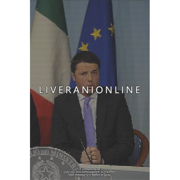 Conferenza stampa presentazione Documento di Economia e Finanza 2014 - DEF a palazzo Chigi Roma 08 aprile 2014 nella foto Matteo Renzi ©Corradetti/AGENZIA ALDO LIVERANI SAS