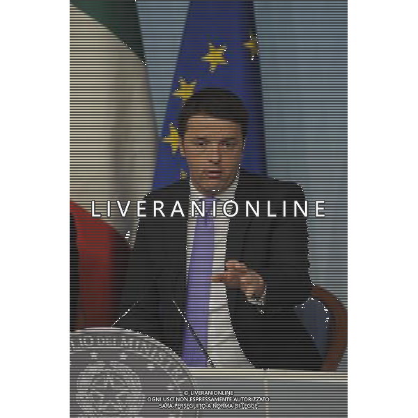 Conferenza stampa presentazione Documento di Economia e Finanza 2014 - DEF a palazzo Chigi Roma 08 aprile 2014 nella foto Matteo Renzi ©Corradetti/AGENZIA ALDO LIVERANI SAS