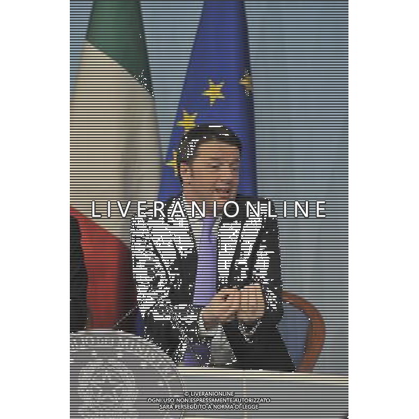 Conferenza stampa presentazione Documento di Economia e Finanza 2014 - DEF a palazzo Chigi Roma 08 aprile 2014 nella foto Matteo Renzi ©Corradetti/AGENZIA ALDO LIVERANI SAS