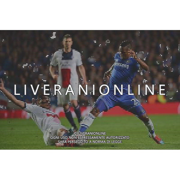 Thiago SILVA / Samuel ETO\'O - 08.04.2014 - Chelsea / Paris Saint Germain - 1/4Finale Retour Champions League -Londres Photo : Dave Winter / Icon Sport AG ALDO LIVERANI SAS ONLY ITALY