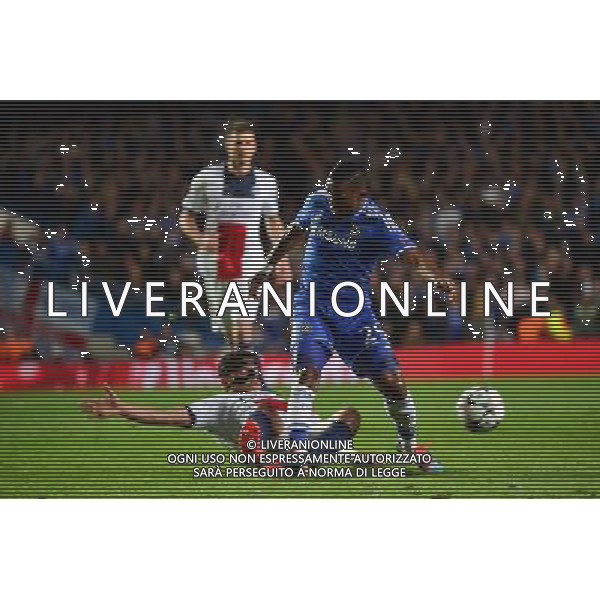 Thiago SILVA / Samuel ETO\'O - 08.04.2014 - Chelsea / Paris Saint Germain - 1/4Finale Retour Champions League -Londres Photo : Dave Winter / Icon Sport AG ALDO LIVERANI SAS ONLY ITALY