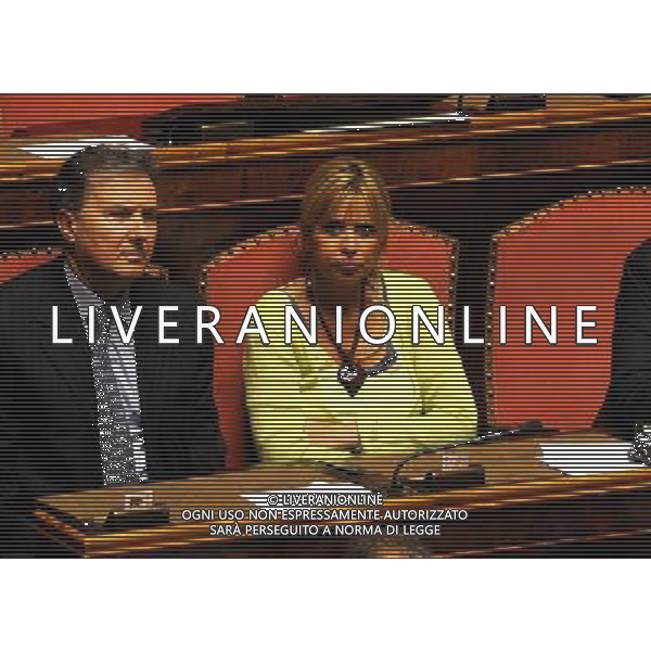 Roma - 09/04/2014 - Senato - Palazzo Madama - Ratifica ed esecuzione dell\'Accordo tra il Governo della Repubblica italiana e il Governo della Repubblica francese per la realizzazione e l\'esercizio di una nuova linea ferroviaria Torino-Lione - nella foto: Alessandra Mussolini / Ph. Fabrizio Corradetti - ag. Aldo Liverani Sas