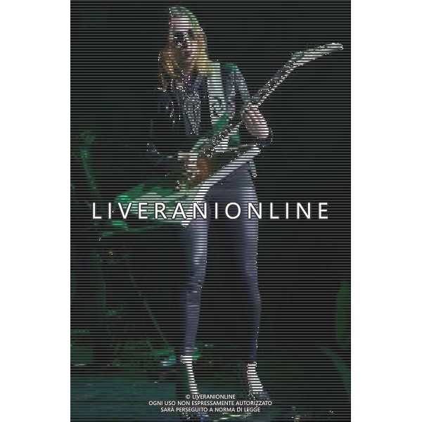 Lead singer Lzzy Hale (born Elizabeth Hale) of American hard rock band Halestorm performing at The Forum, London, England, UK on Wednesday 9th April 2014. AG ALDO LIVERANI SAS ONLY ITALY