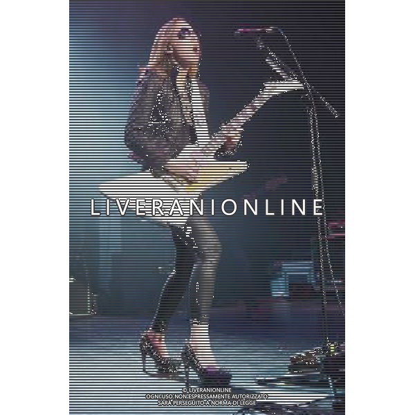 Lead singer Lzzy Hale (born Elizabeth Hale) of American hard rock band Halestorm performing at The Forum, London, England, UK on Wednesday 9th April 2014. AG ALDO LIVERANI SAS ONLY ITALY