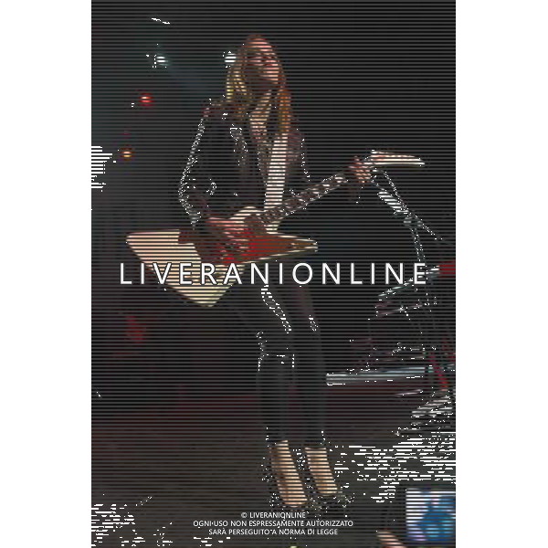 Lead singer Lzzy Hale (born Elizabeth Hale) of American hard rock band Halestorm performing at The Forum, London, England, UK on Wednesday 9th April 2014. AG ALDO LIVERANI SAS ONLY ITALY