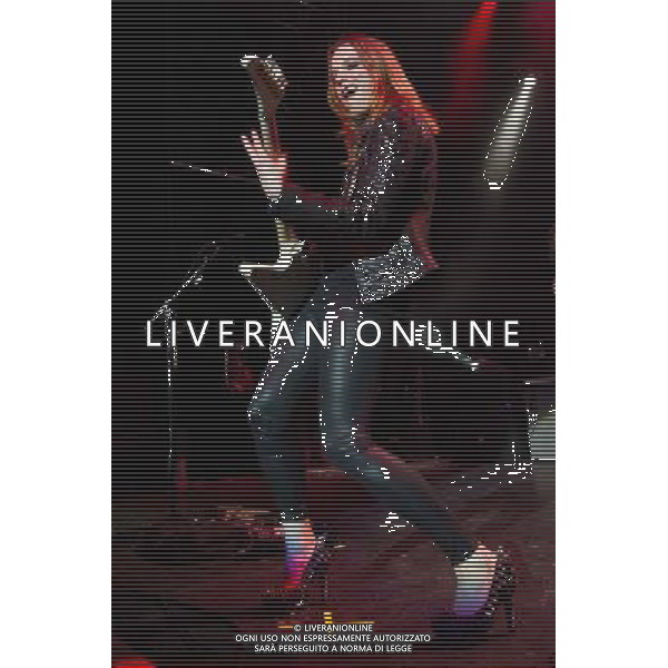 Lead singer Lzzy Hale (born Elizabeth Hale) of American hard rock band Halestorm performing at The Forum, London, England, UK on Wednesday 9th April 2014. AG ALDO LIVERANI SAS ONLY ITALY