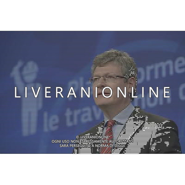 European Commissioner for Employment, Social Affairs and Inclusion Lazlo Andor holds a news conference on undeclared work, at the EU Commission headquarters in Brussels, Belgium on 09.04.2014 by Wiktor Dabkowski AG ALDO LIVERANI SAS ONLY ITALY