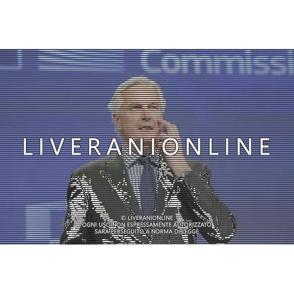 European Union Commissioner for Internal Market and Services Michel Barnier holds a news conference on the adoption of company law and corporate governance at the EU Commission headquarters in Brussels, Belgium on 09.04.2014 Reports state that the European Commission has adopted measures to improve the corporate governance of around 10,000 companies by Wiktor Dabkowski AG ALDO LIVERANI SAS ONLY ITALY