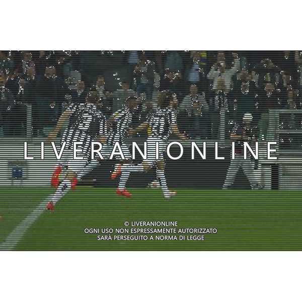 2014 å© Matteo Bottanelli - Turin 13/03/14 - Football - Uefa Europa League - Quarter Final - Juventus Olympique Lyonnais - shown in the picture: goal Andrea Pirlo JUVENTUS - LIONE Uefa Europa League - Quarti di Finale 10-04-2014 ©Bottanelli/AGENZIA ALDO LIVERANI SAS