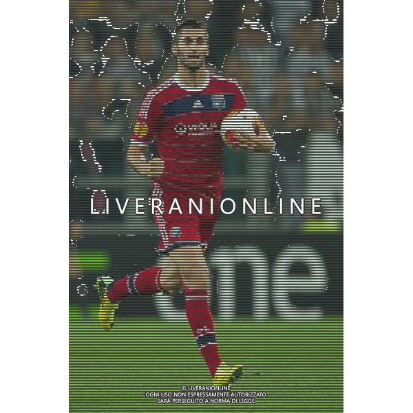 2014 å© Matteo Bottanelli - Turin 13/03/14 - Football - Uefa Europa League - Quarter Final - Juventus Olympique Lyonnais - shown in the picture: goal Maxime Gonalons JUVENTUS - LIONE Uefa Europa League - Quarti di Finale 10-04-2014 ©Bottanelli/AGENZIA ALDO LIVERANI SAS
