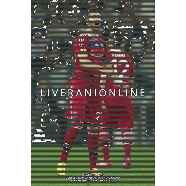 2014 å© Matteo Bottanelli - Turin 13/03/14 - Football - Uefa Europa League - Quarter Final - Juventus Olympique Lyonnais - shown in the picture: goal Maxime Gonalons JUVENTUS - LIONE Uefa Europa League - Quarti di Finale 10-04-2014 ©Bottanelli/AGENZIA ALDO LIVERANI SAS