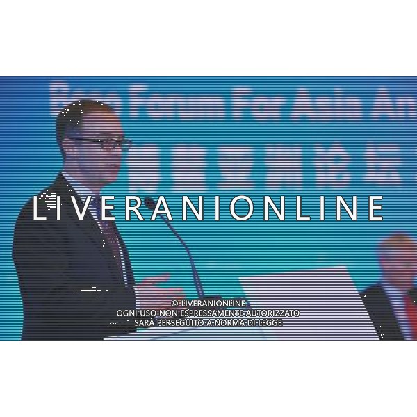 (140410) -- BOAO, April 10, 2014 () -- Mitch Barns, CEO of Nielsen, hosts the forum \'Moving towards Consumption-Driven Growth: Transformation, Innovation \' Upgrading\' during the Boao Forum for Asia (BFA) Annual Conference 2014 in Boao, south China\'s Hainan Province, April 9, 2014. (/Chen Yehua) (wyo) ©photoshot/AGENZIA ALDO LIVERANI SAS - ITALY ONLY - Conferenza annuale Boao Forum per l\'Asia nel sud della Cina provincia di Hainan aprile 2014
