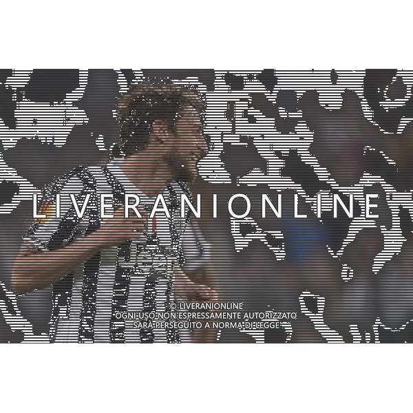 Juventus - Olympic Lyon Uefa Europa League - Quarti di Finale 10-04-2014 Federico Tardito/Agenzia Aldo Liverani Sas Nella foto Marchisio esulta